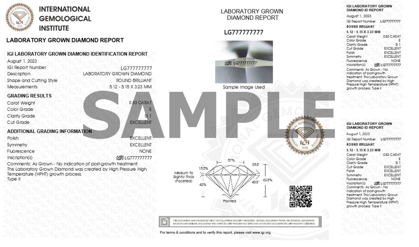 4 Carat IGI Certified Diamond Round Shape / D-E-F Color VS+ Clarity Radiant Diamond / Loose lab grown diamond